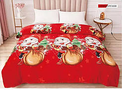 Новорічний плед із мікрофібри євро 200*230