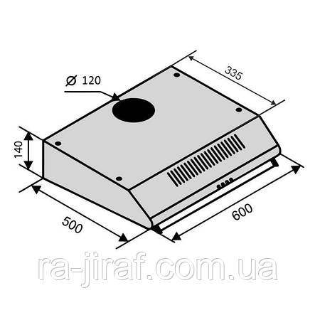 ВИТЯЖКА VENTOLUX ROMA 60 INOX LUX Плоска на кухню. Витяжка кухонна в Україні. Доставка безкоштовно, фото 2