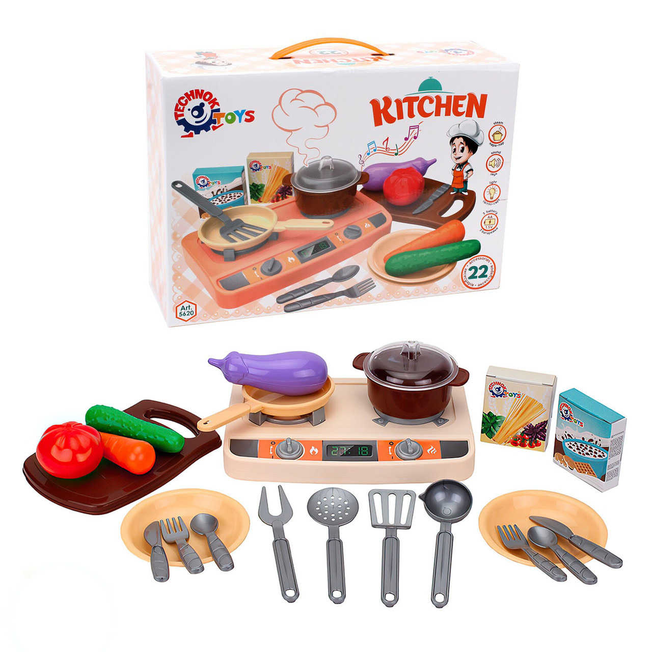 Дитяча Кухня ok Toys (звук, підсвічування, пара) 5620, фото 1