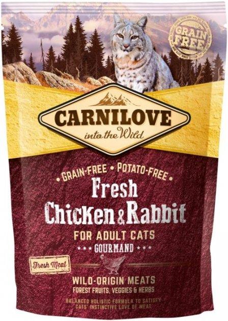 Сухий корм для вибагливих котів Carnilove Fresh Chicken & Rabbit Gourmand (курка та кролик) 400 г