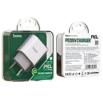 Мережевий зарядний пристрій Hoco C76A Plus Speed source PD20W EU White, фото 5