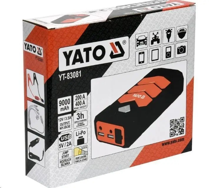 Пусковое портативное устройство для авто YATO YT-83081 - фото 7 - id-p1724494235