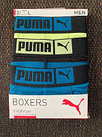 Мужские Боксёрки Puma Blue/lime