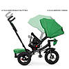 Велосипед дитячий триколісний Turbo Trike M 4060-4 пульт, поворот. сидіння, usb, надувні колеса, зелений, фото 2
