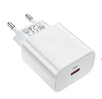 Мережевий зарядний пристрій Hoco C76A Plus Speed source PD20W EU White, фото 4