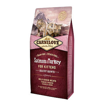 Сухий корм для кошенят Carnilove Cat Salmon & Turkey Kitten (лосось та індичка) 6 кг