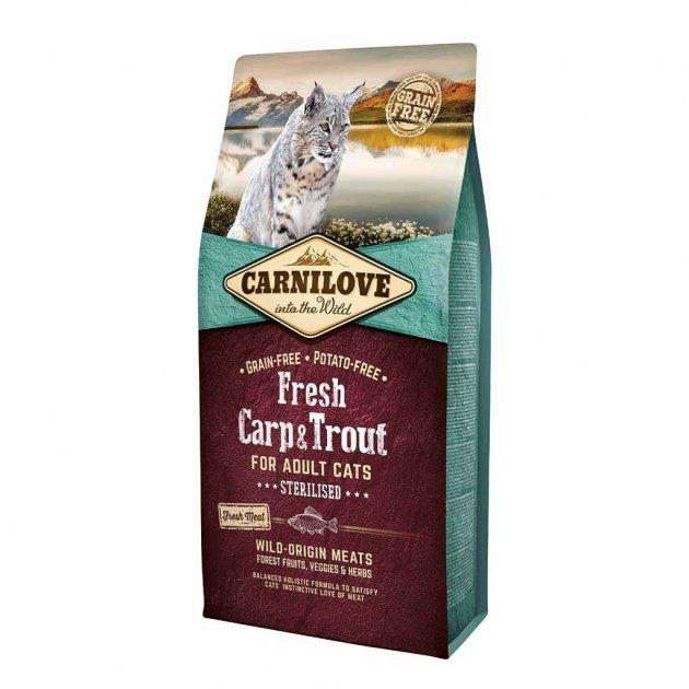 Сухий корм для стерилізованих котів Carnilove Cat Fresh Carp & Trout Sterilised (короп і форель) 2 кг