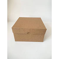 Коробка з вікном «Крафт» для бенто-тортів, 160х160х90 мм