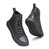Черевики Чоловічі Натуральна Шкіра Зимові Чорні, фото 2
