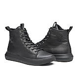 Черевики Чоловічі Натуральна Шкіра Зимові Чорні, фото 3
