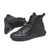 Черевики Чоловічі Натуральна Шкіра Зимові Чорні, фото 5