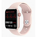 Розумний Смарт Годинник Smart Watch IWO T500 ! Plus HiWatch 7 Рожеві, фото 6