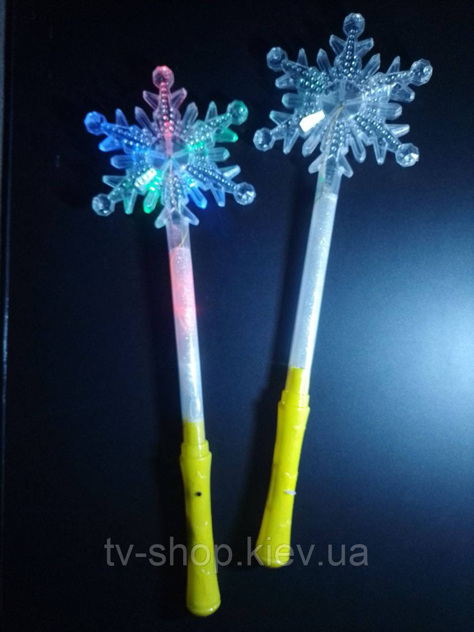 Сніжинка кришталева чарівна паличка зі світлом, фото 1