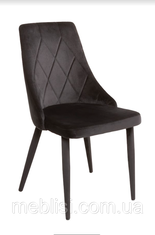 Чорний стілець EMILY VEL TAPIC 5708155947991 (DODOMY — Польща)