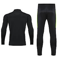 Спортивний костюм для дітей Europaw Limber Up Kid 2101 Short zipper чорно-салатовий, фото 3