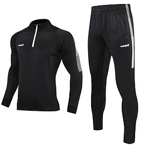 Спортивний костюм для дітей Europaw Limber Up Kid 2101 Short zipper чорно-білий, фото 2
