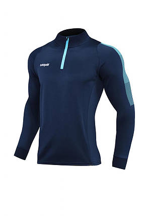 Спортивний костюм для дітей Europaw Limber Up Kid 2101 Short zipper темно-синьо-блакитний, фото 2