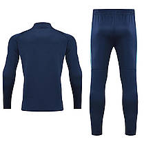 Спортивний костюм для дітей Europaw Limber Up Kid 2101 Short zipper темно-синьо-блакитний, фото 3