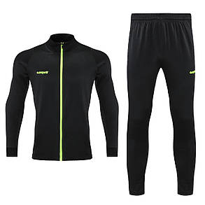 Спортивний костюм для дітей Europaw Limber Up Kid 2101 Long zipper чорно-салатовий, фото 2