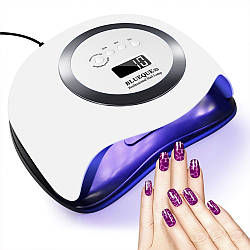 LED+UV лампа для манікюру 168W SUN BQ-V1 SILVER / Лампа для сушіння гель-лаку / Лампа для нігтів