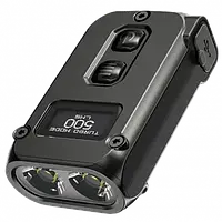 Мощный наключный фонарик с LED дисплеем Nitecore TINI 2 (USB Type-C), черный