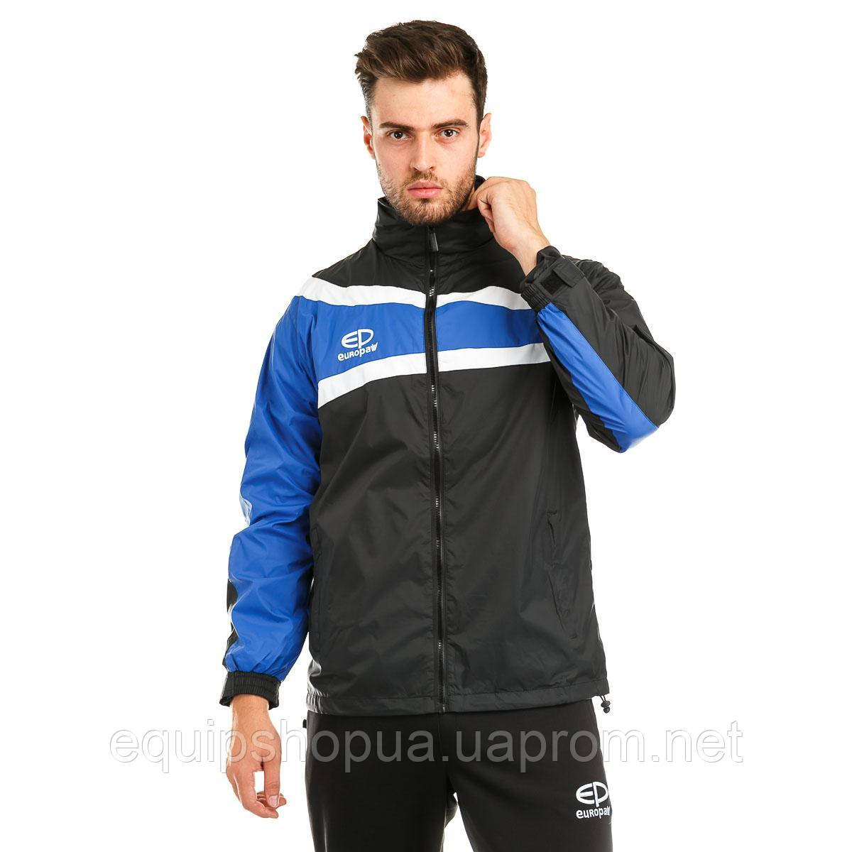 Куртка ветрозащитная Europaw TeamLine черно-синяя XL - фото 1 - id-p1724536885