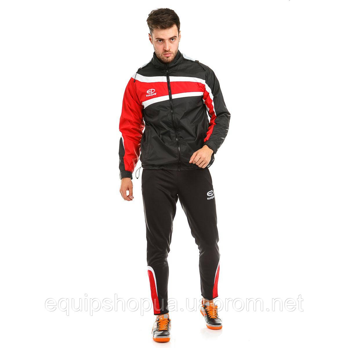 Куртка ветрозащитная Europaw TeamLine черно-красная - фото 2 - id-p1724536890