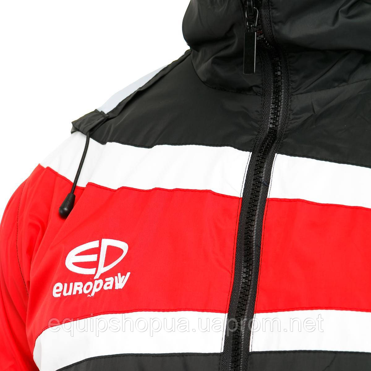 Куртка ветрозащитная Europaw TeamLine черно-красная - фото 8 - id-p1724536890