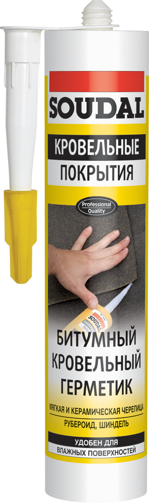 Бітумний герметик для дахів чорний 280мл, фото 1