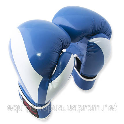 Рукавички боксерські Europaw PVC сині 10 oz, фото 2