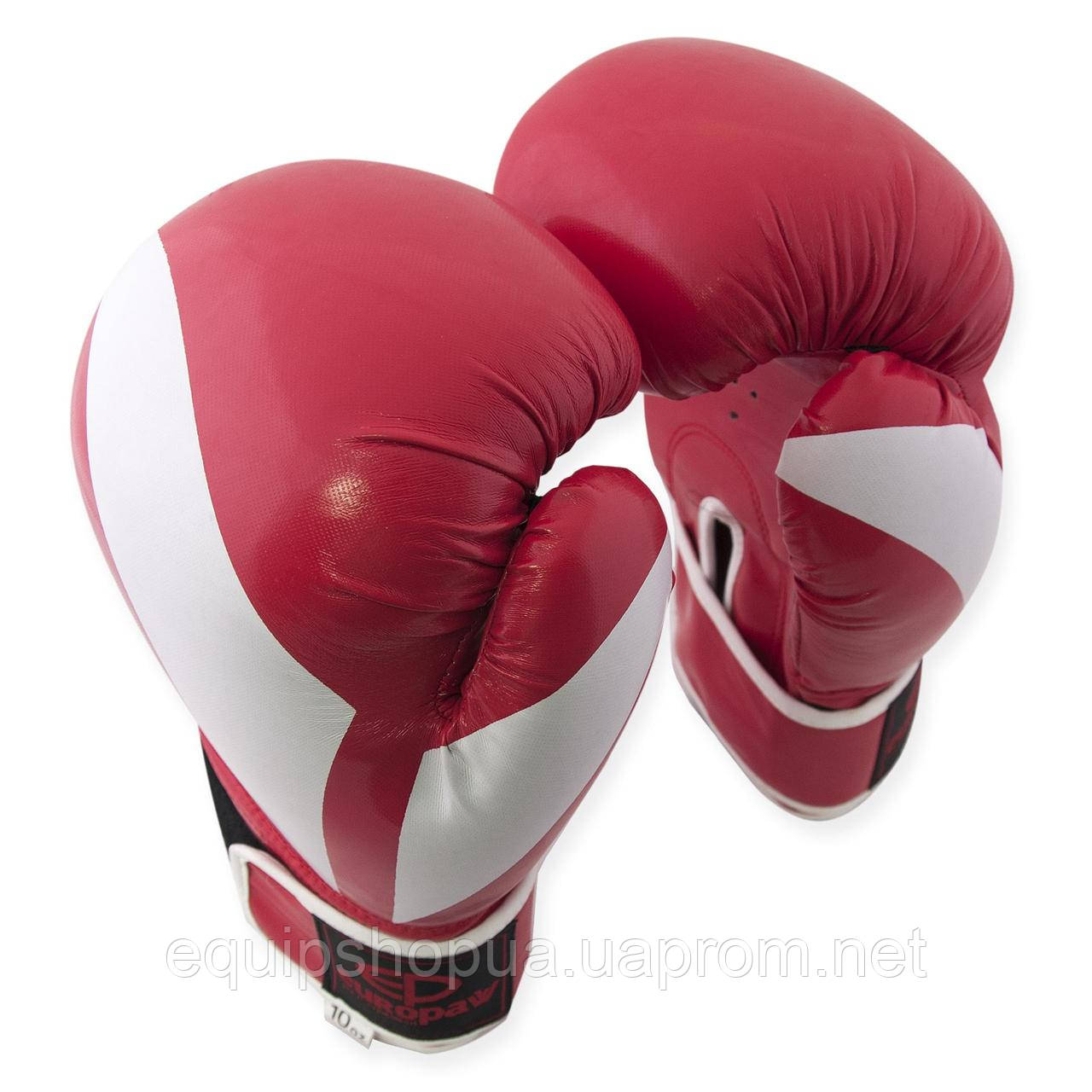 Рукавички боксерські Europaw PVC червоні 12 oz