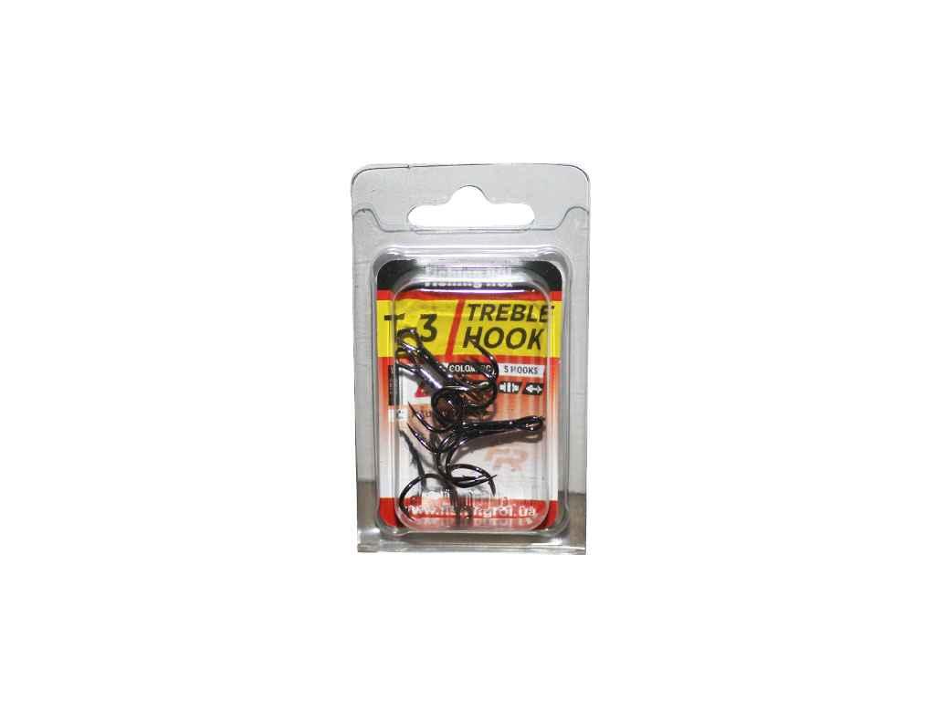 Гачок потрійний №2 T-3 (5шт/уп) арт.33-06-002 ТМ FISHING ROI