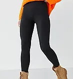 Чорні зимові лосини батал фліс, фото 3