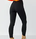 Чорні зимові лосини батал фліс, фото 2