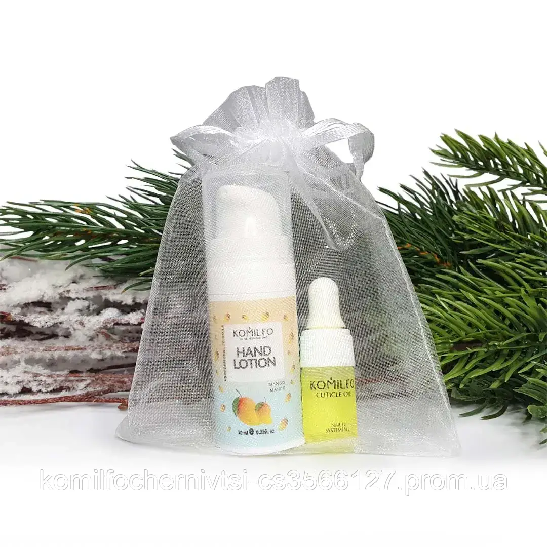 Komilfo Gift Hand Lotion Mango, 10 мл та олійка для кутикули, 2 мл