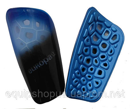 Щитки футбольні Europaw light чорно-блакитні, фото 2