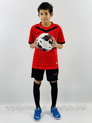 Футбольна форма дитяча (kid) Europaw 026 червоно-чорна, фото 2