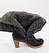 Зимові жіночі чоботи з натуральної шкіри на високому зручному підборі теплі з хутром комфорт стильні зручні утеплені 40 розмі Leal, фото 5