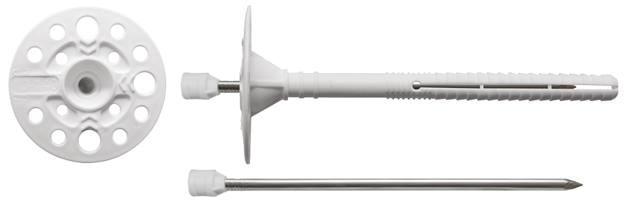 Тарільчатий анкер 10х120/40 з термоголовкою та цвяхом, фото 1