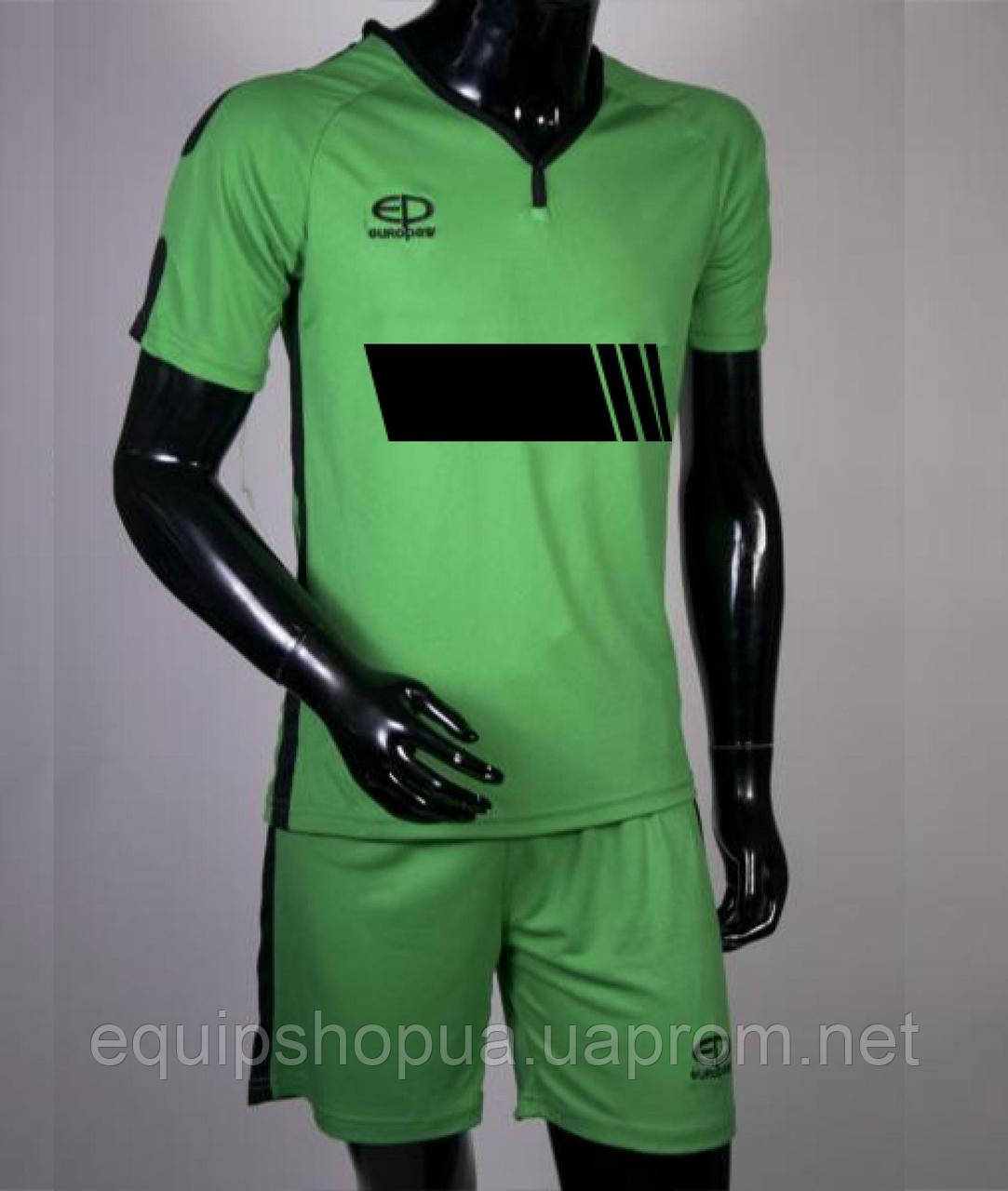 Футбольна форма Europaw 009-1 зеленувато-чорна