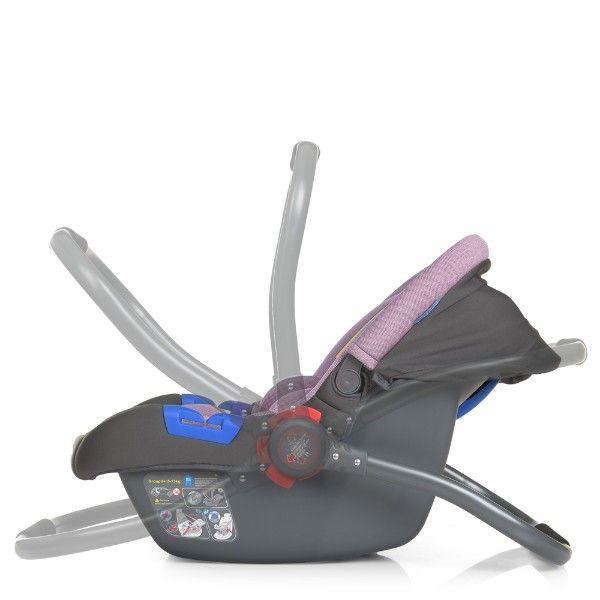 Бебикокон El Camino 0 -13 кг детское автокресло для новорожденных с ручкой для переноски фиолетовый - фото 4 - id-p1507252789