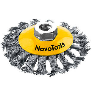 Диск.щітка джгут.пров. 115 М14х2 сталь NovoTools NTBWB11514ST