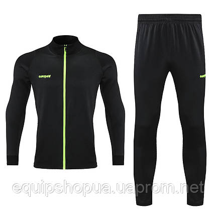 Спортивний костюм Europaw Limber Up 2101 Long zipper чорно-салатовий, фото 2