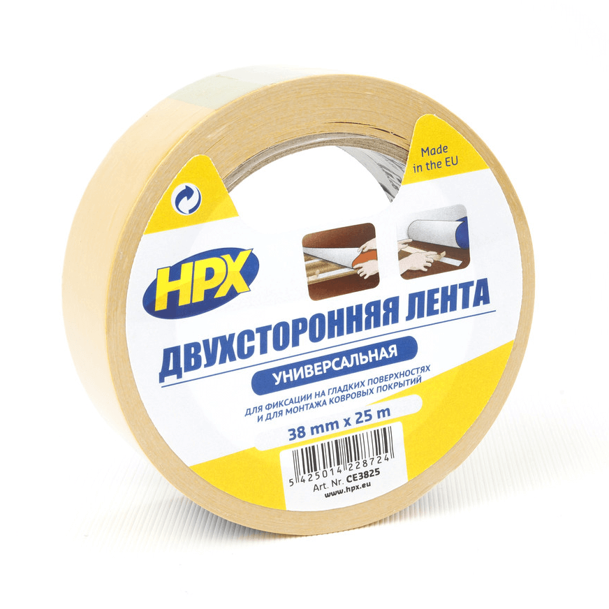 HPX стрічка д/килимина ПП 38мм*25м біла CE3825