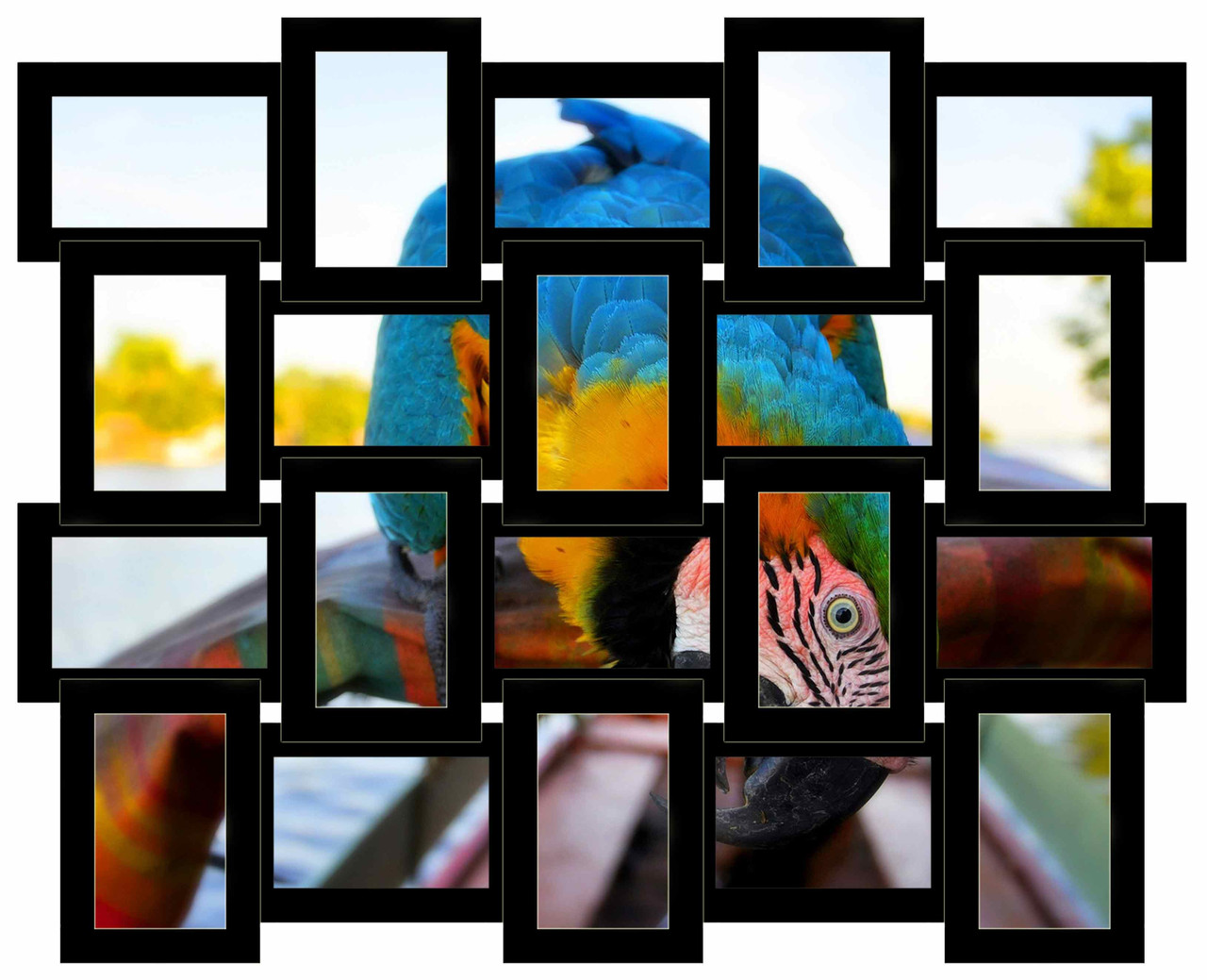 Дерев'яна мультирамка на 20 фото Класика 20, чорна, фото 1