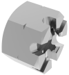 DIN 935 Гайка корончата 8 цинк