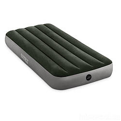 Надувний велюровий матрац Intex 64106 односпальний Розмір 76-191-25см