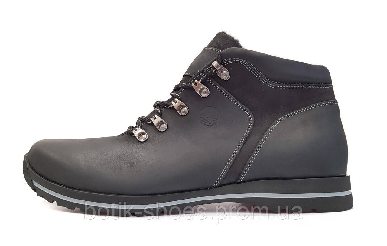 Спортивные зимние ботинки кроссовки из натуральной кожи мужские на меху модные комфорт 45 размер Basso 1420 - фото 1 - id-p234793530