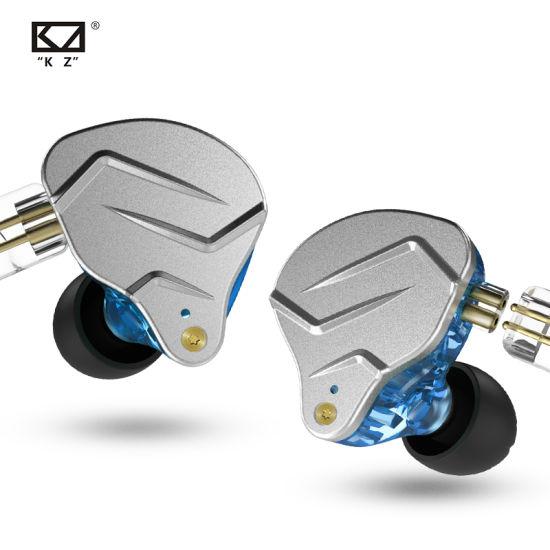 Навушники дротові KZ ZSN PRO без микрофону дводрайверні гібридні Original Блакитний