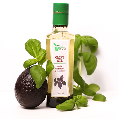 Олія оливкова з базиліком 200мл Bifood